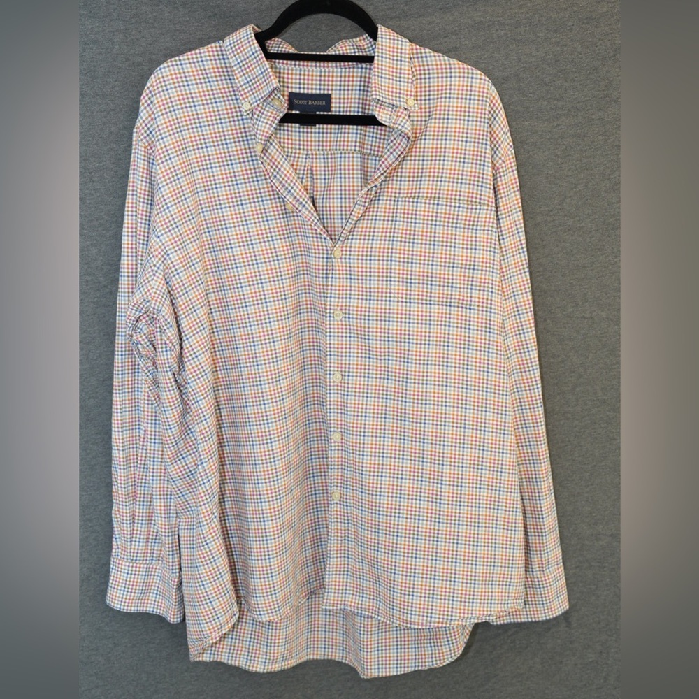 Men's Multicolor Scott Barber Checkered Shirt